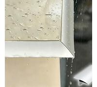 Borde de Goteo Protector de Borde de Gotas de Lluvia Recortable de 0,5 a 9 m, Tira de Goteo para Alféizar de Ventana Pintable, Canalones Impermeables y Ligeros.(White,0.6m/2ft)