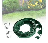 Borde de jardín - Borde curvado de plástico ligero decorativo para parterres, anillos de árboles y patios - Diseño flexible sin excavación, color gris