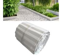 Borde de metal galvanizado para jardín, altura flexible de 10/15/20/25 cm, fácil instalación, barrera de raíces para parterres y bordes de césped, color blanco duradero, 15 cm x 12 m