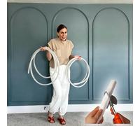 Borde de moldeo de arco de PVC flexible, banda de borde de puerta pintable, borde de marco de pared interior flexible para cocinas de Windows, 3cm de ancho 9m de largo, fácil acento de decoración del