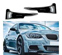 Borde de parachoques delantero para BMW Serie 3 E92 E93 M Tech 2006 2007 2008 2009 2010 2011 2012 2013 Juego de dos partes (negro brillante 2010-2013)