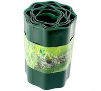 Borde de plástico flexible para césped para caminos de jardín, parterres y paisajismo, 10 cm, 15 cm, 20 cm de altura x 9 m de largo, color verde (20 cm x 9 m)