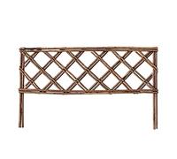 Borde de sauce natural para jardín, valla decorativa sin excavación para macizos de flores, bordes de paisaje, decoración de patio al aire libre, 60 x 35 cm, perfecto para paisajismo de patio
