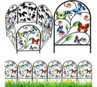 Borde de valla de jardín - barrera de metal para mascotas, valla decorativa | 6 piezas de borde de flores para decoración | para jardín, patio, césped, paisaje, plantas y plantas