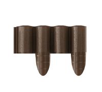 Borde Decorativo de Césped Kit 10 Pzs. Empalizada Jardín Total de 2,4 m Marrón