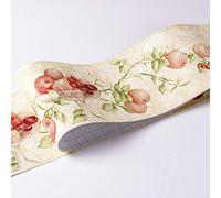 Borde del papel pintado Fruta amarilla Auto Adhesivo del Papel Pintado del PVC Cenefa autoadhesiva para decoración de pared de cocina, baño