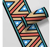 Borde del papel pintado Rayas de color Auto Adhesivo del Papel Pintado del PVC Cenefa autoadhesiva para decoración de pared de cocina baño 10cm X 500cm