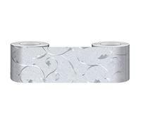 Borde del papel pintado vid de plata Auto Adhesivo del Papel Pintado del PVC Cenefa autoadhesiva para decoración de pared de cocina baño 15cm X 500cm