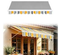Borde Delantero de Valance para Toldo Retráctil 2.8 3 4.4 6 m, Lona Valance Impermeable con Borde Escalonado, Tira de Cubierta de Poliéster para Exterior Protector Solar(Yellow Black White,B400cm)