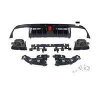 Borde difusor trasero con puntas de escape compatible con Mercedes-Benz W205 C300 C63 C43 AMG 2015-2018.