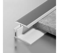 Borde en forma de L, Perfil de aluminio en forma de T con base, paquete de 3 unidades, 0,9 m, multicolor, varios tamaños(Silver,11.2mm*20mm*0.9m)