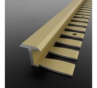 Borde en forma de L, Perfil de aluminio en forma de T, multicolor, 0,8-1,8 cm x 0,9 m, paquete de 3(Matte Titanium Gold,1.2cm*0.9m)