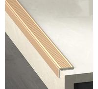 Borde en forma de L, Perfil de aluminio for peldaños de escalera, en forma de L, multicolor, varios tamaños, 3 unidades, 0,9 m(Titanium,10cm*3cm*0.9m)