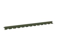 Borde jardín acero 20 piezas 102x4x4 cm verde oliva | Revestimiento en polvo duradero, diseño flexible, exterior moderno, contorno de césped, instalación segura con guantes