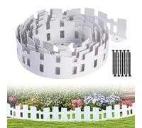 Borde Jardin Exterior bordura plastico 80m Alto 10,6cm con 60 Postes, Valla Jardin Exterior Flexible para jardineria parterres cesped senderos