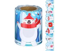 Borde para tablón de anuncios, decoración navideña de 33 pies, bonito y colorido, rollo de bordes de tablón de anuncios de vacaciones, para invierno, guardería, dormitorio, escuela, pizarra, oficina