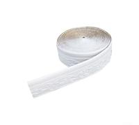 Borde Pared 10 Metros 8cm Ancho Revestimiento 3D Flexible Autoadhesivo Agua para Hogar Oficina Gris(White)