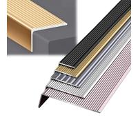 Borde protector para escaleras, Protector de borde de escalera de aluminio, varios tamaños, multicolor(Gold,W3 x H2cm)