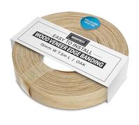 Borde termoadhesivo WoodPress® de roble real de 15 mm - Rollo de 7,5 m - Cinta de chapa de madera prepegada para una fácil aplicación de bricolaje
