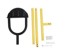 Bordeadora manual de media luna con mango en T para jardinería, agricultura, construcción robusta de acero al carbono, poste de 96 cm, diseño multifuncional para paisajismo, parterres, aceras