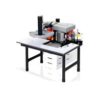 Bordeadora Para Bordes Curvos Y Rectos, Bordeadora Portátil, Pegado De Doble Cara, Protección Contra Sobrecarga, Banco De Trabajo Desmontable, Para Bordes De Arcos Complejos(White)