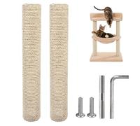 BORDEAG 2 Piezas Poste Rascador para Gatos, 40 * 8cm Recambio Rascador para Gatos, Poste De Repuesto para Rascar Sisal Natural Poste Rascador De Gatos para Gatitos Torre De Árbol De Gato