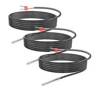 BORDEAG 3 Piezas Sensores De Temperatura, 3m Pt1000 Sensor De Temperatura Digital Sonda De Tubo De Acero Inoxidable Con Cable De Línea De Pvc Para Monitoreo De Temperatura