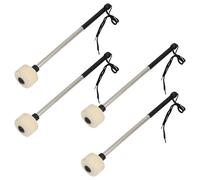 BORDEAG 4 Mazos Para Bombo, Mazos Para Batería, Parches De Fieltro, Fieltro De Lana, Bombo, Baquetas Para Banda, Caja, Baquetas Para Tambor