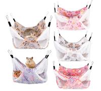 BORDEAG 5 piezas Hamacas para ratas, cueva de peluche para animales pequeños, cobayas, animales pequeños, cueva de cama, juguetes