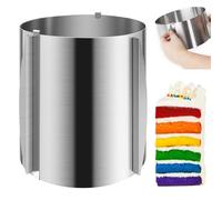 BORDEAG Aro para Tartas Ajustable, Tartas Aro Ajustable Redondo Anillo Repostería 16-30cm, Anillo de Pastel, Acero Inoxidable Anillo Repostería para Hacer Tartas de Crema, Capas y Motivos