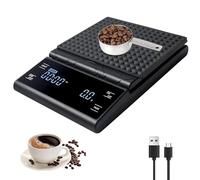 BORDEAG - Báscula de café digital con temporizador, electrónica de 0.1g de precisión, recargable, balanza de espresso USB-C, para pour over, para cocina y barista