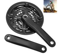 BORDEAG Bielas Cuadradas, 24/34/42T Dientes Bielas MTB, Juego de Bielas para Bicicleta, Bielas para Bicicleta de Montaña 6/7/8 Velocidad