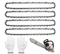 BORDEAG Cadenas de sierra de 3/8 pulgadas, 1,3 mm, 52 TG, 35 cm, 4 unidades, cadena universal para motosierra compatible con todas las minisierras de 14 pulgadas, carpintería y paisajismo