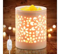 BORDEAG Calentador de cera - Lámpara aromática de cerámica, lámpara de fragancia eléctrica, lámpara aromática para cera aromática, lámpara de aroma de cerámica, aroma de habitación con vela de té,