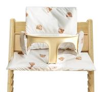BORDEAG Cojín de asiento para trona Stokke Tripp Trapp, cojín de asiento con bonitos gráficos, cojín para trona, cómodo y fácil de limpiar, lavable a máquina (F)