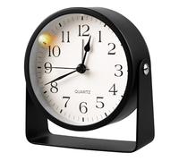 BORDEAG Despertador Analógico, Reloj Despertador Analógico, Reloj Despertador Sin Tic, Reloj De Mesa, Despertador Silencioso, Despertador Retro para Casa Oficina Dormitorio