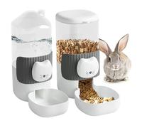 BORDEAG Dispensador De Comedero, Dispensador Automático De Comida, Comedero para Cobayas, Juego De Dispensador De Comida para Conejos, Hurones, Gatos, Pájaros