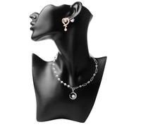 BORDEAG Expositor de joyas, elegante expositor de joyas, soporte de exhibición de joyas, accesorio expositor para collares, gran regalo (negro)