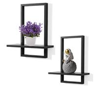 BORDEAG Juego De 2 Estanteria Pared, Baldas Pared, Estanteria De Pared, Madera De Pino Decorativo para Estantería De Pared, Adecuado para Dormitorio, Cocina, Baño, Sala De Estar