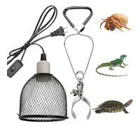 BORDEAG Lámpara De Calor Para Reptiles, E27 Lámpara Para Tortugas, Lámpara Calefactora Para Reptiles, Portalámparas Para Reptiles, Aves, Reguladores Y Temporizadores