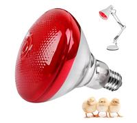 BORDEAG Lámpara De Luz Roja Lámpara De Calor, 150 W Calentadores Para Gallineros, Lámpara Calefactora Gallinero, Lámpara De Calor Animales Lámpara Infrarroja Termostática Automática