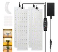 BORDEAG Lámpara LED de espectro completo para plantas, luz de crecimiento, luz de crecimiento con temporizador 3/9/12H, 3 modos de color, 10 niveles de brillo, panel de lámpara para crecimiento de