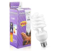 BORDEAG Lámpara UVB para reptiles, 26 W 10.0 UVB lámpara terrario, lámpara de calor para reptiles, tortugas, loro, lagarto, serpiente