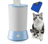 BORDEAG Limpiador de Patas para Perros, Limpiador Patas Perro Eléctrico Portátil, Limpia Patas Perro Recargable con Cepillo de Silicona Suave, para Perros, Gatos Grandes, Incluye Toalla