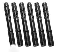 BORDEAG Linterna LED: 6 Piezas Mini Linterna Impermeable, Linterna Portátil De Aluminio, Para Camping, Senderismo Y Hogar (13,3 cm, Negro)