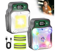 BORDEAG Luces de Carrera con Clip,2 Piezas Linterna Frontal LED con Clip,Linterna Manos Libres,Luces de Carrera Nocturnas,Luces para Caminar Por la Noche für Laufen klettern Camping Angeln