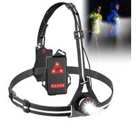 BORDEAG Luz para Correr,Running Lámpara De Pecho con Cable De Datos,Luz De Pecho USB Impermeable,Luz Lámpara De Pecho Recargable USB para Correr,Acampar,Hacer Senderismo,Caminar,Ajustable A 90°