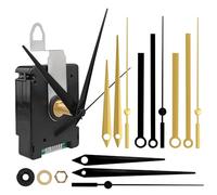 BORDEAG Movimientos para reloj de pared, movimiento de cuarzo de repuesto con 4 pares de manecillas, juego de movimiento silencioso, movimiento de cuarzo silencioso, reloj de pared silencioso, kit de