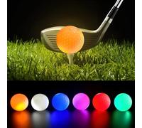 BORDEAG Pelotas luminosas de golf, 6 unidades LED, coloridas, ideal para entrenamiento nocturno