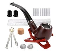 BORDEAG Pipas de tabaco, juego de pipas, accesorios y caja de regalo para principiantes